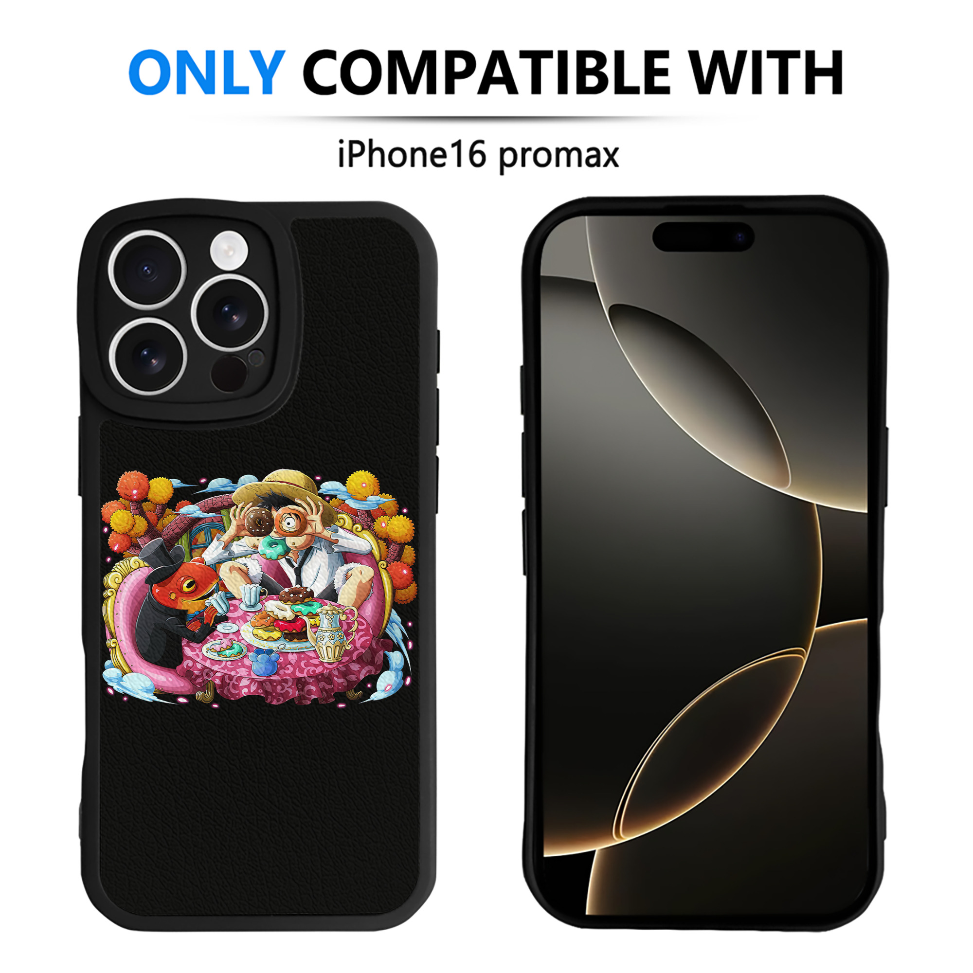 （画像用） ワンピース モンキー・D・ルフィ ONE PIECE Monkey D. Luffy 【iPhone 16シリーズ対応】シリコンスマホケース（レザー調） 材質：シリコン
